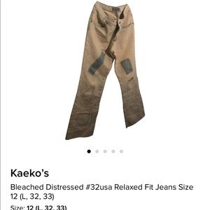 Bleached stressed jeans